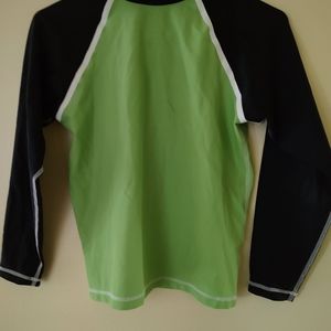 Land's End Long Sleeve Mock Neck UPF 50 Swim Rash Guard